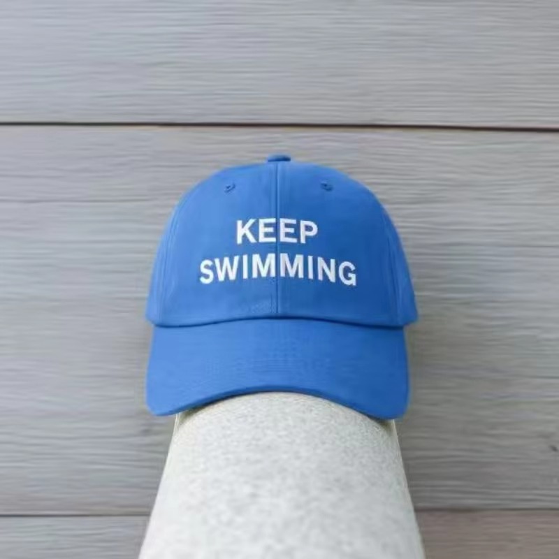 Men'S Fashion With Hat - 2026 Trendy Keep Swimming Nieuwe Letter