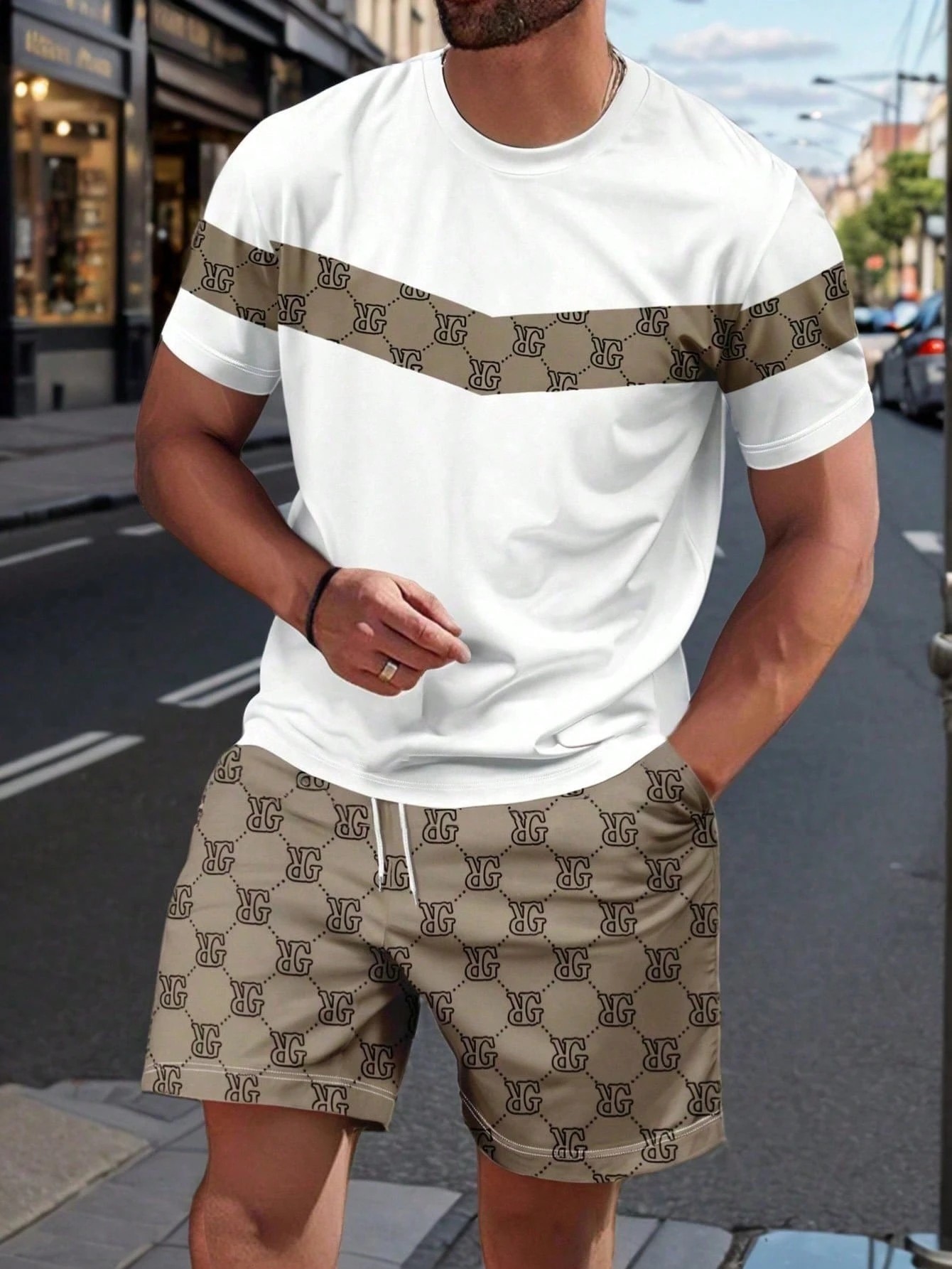 Men'S Fashion Clothing - Zomerpak voor heren 2026 met 3D-geprint