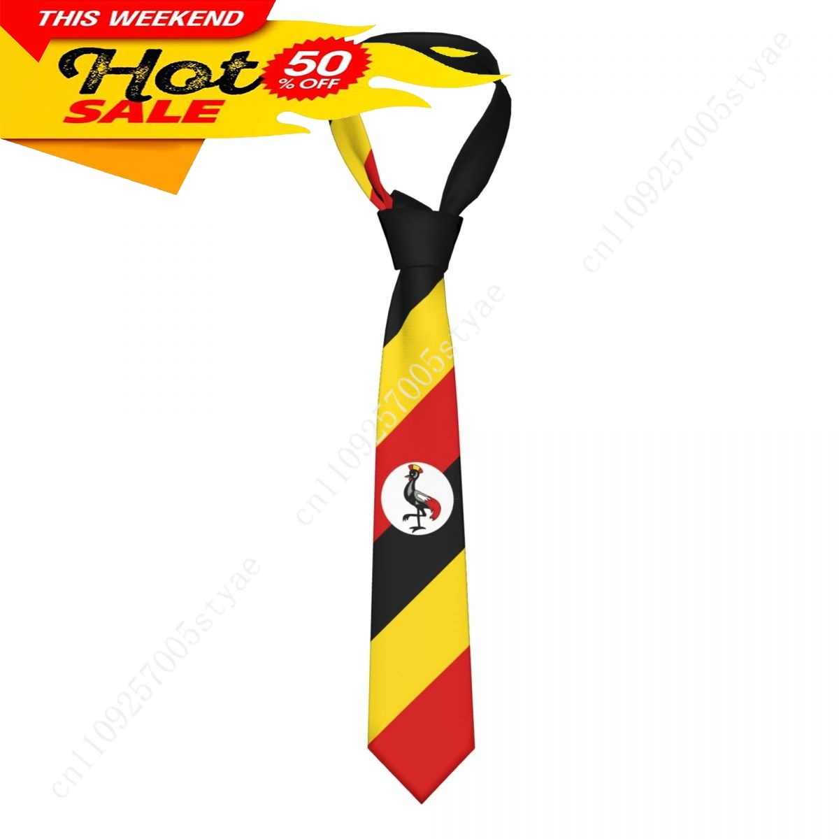Men Fashion Uganda - Uganda Vlag Stropdas Embleem Stropdas Mannen