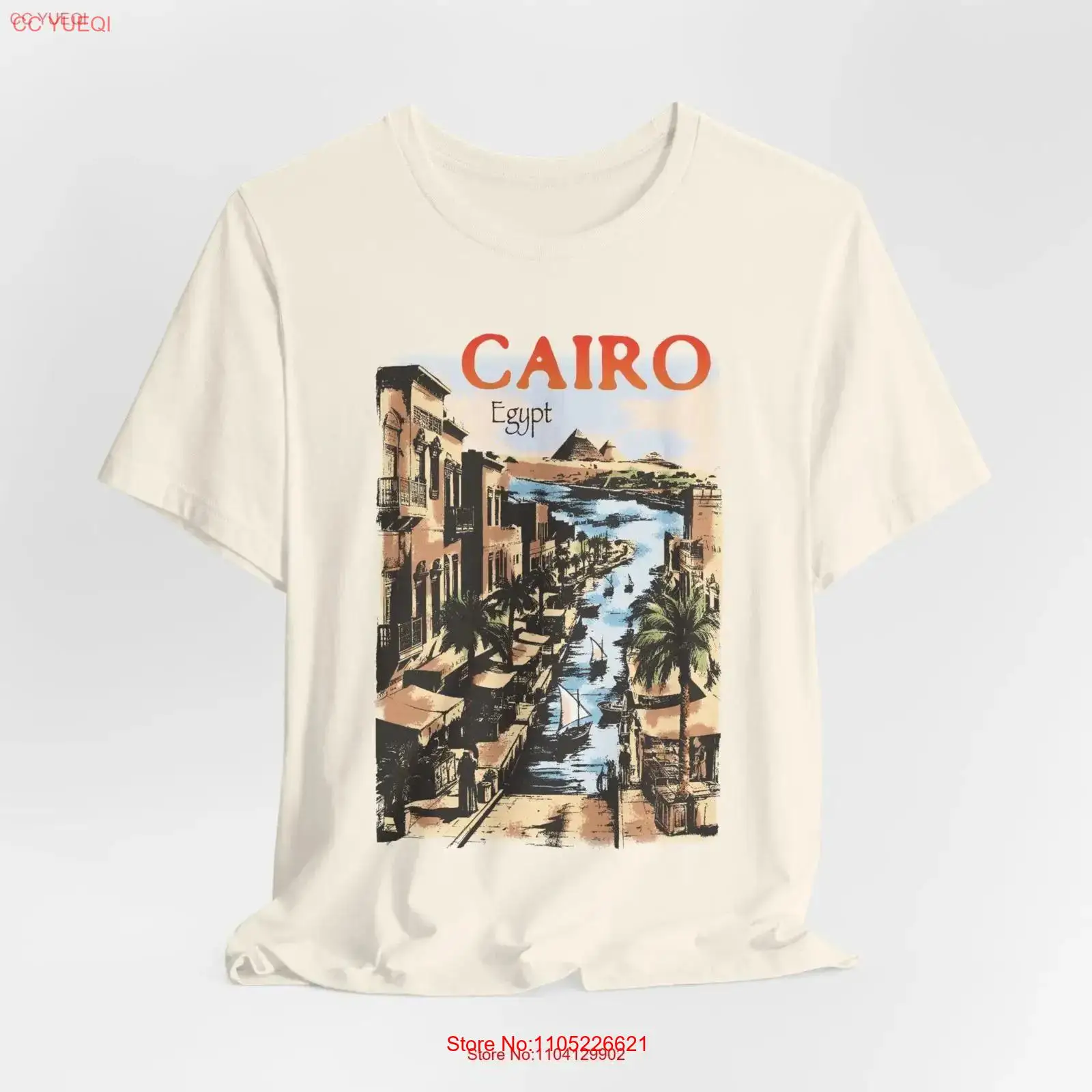 Men Fashion Egypt - Cairo Egypte T-shirt Reizen Vintage Stijl