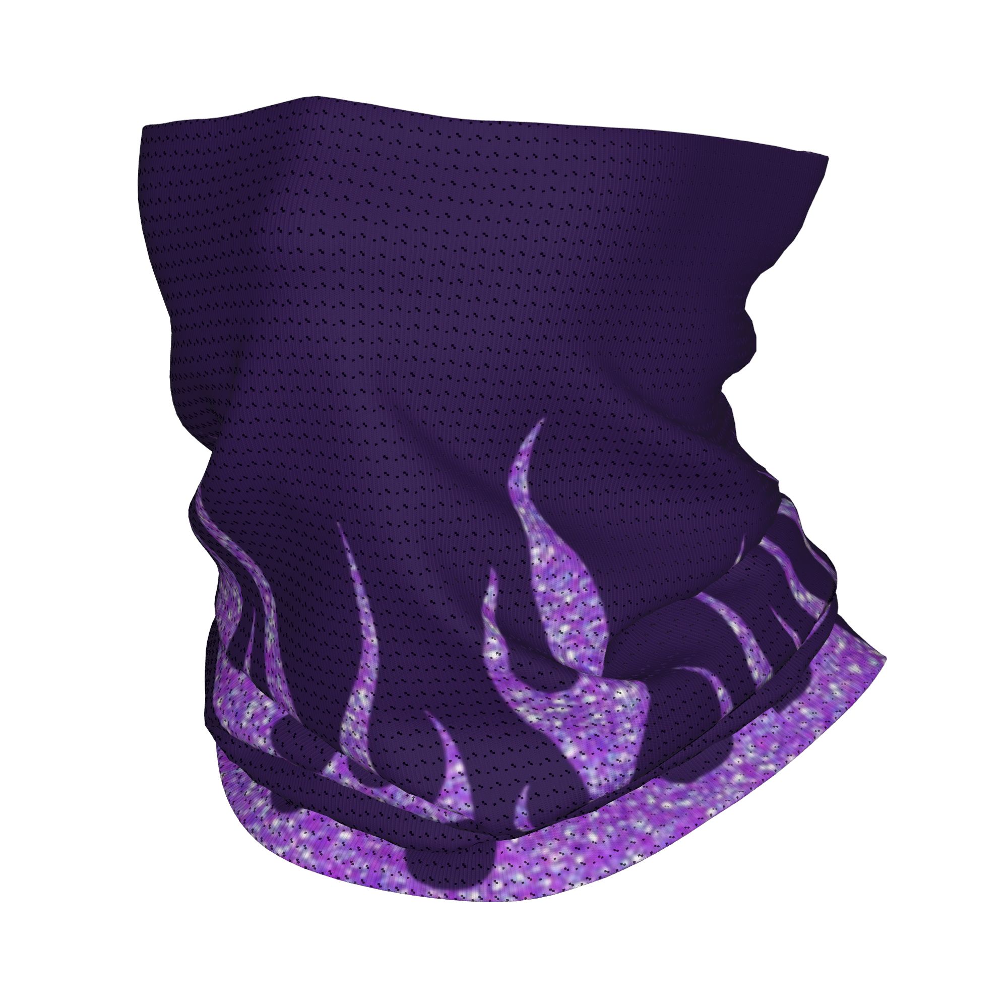 Men'S Fashion Aesthetics - Aangepaste paarse glitter vlammen bandana nekwarmer
