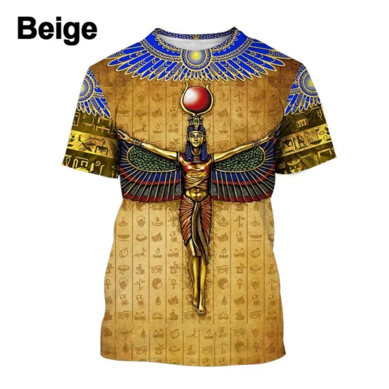 Men Fashion Egypt - 3D Gedrukt Farao Anubis T-shirt Voor
