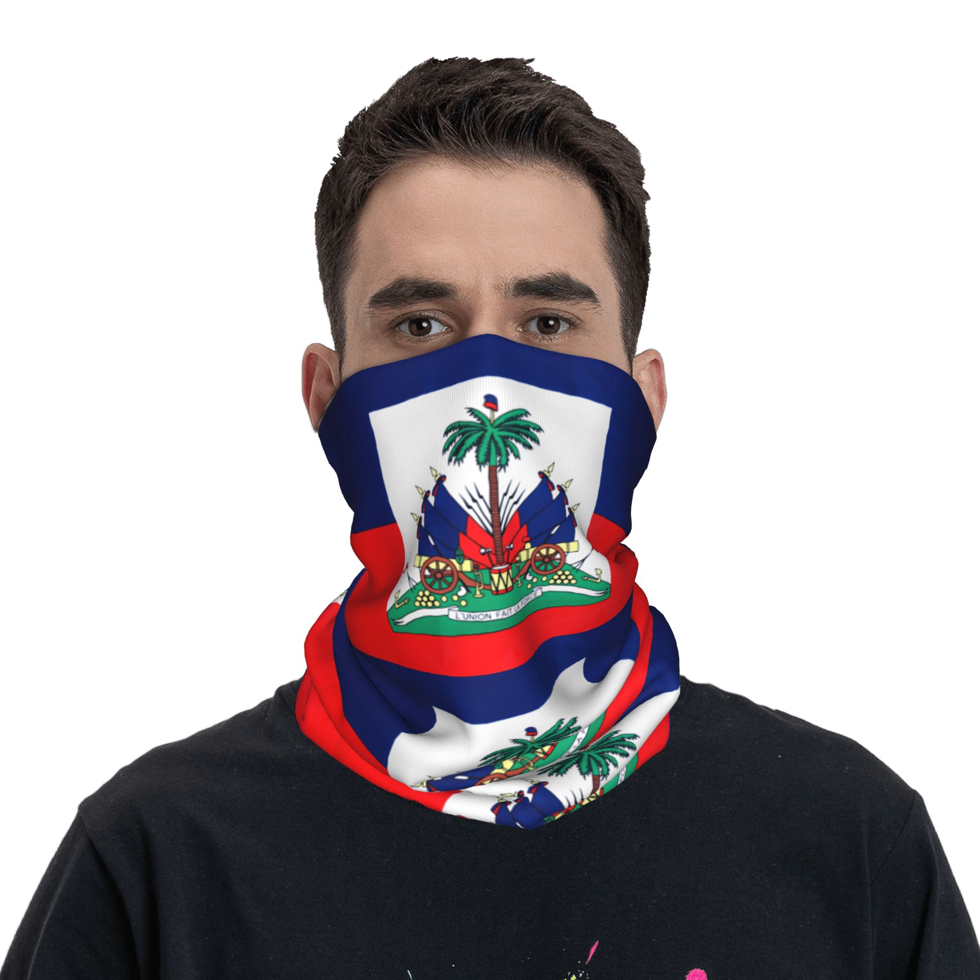 Men'S Fashion Rings - Outdoor sport balaclava Haïtiaanse vlag fietsmasker
