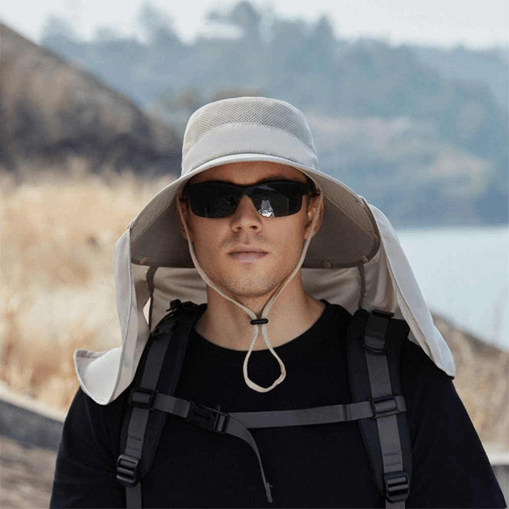 Men'S Fashion With Hat - Mode Doek Mannen Zonnehoed Grote Rand