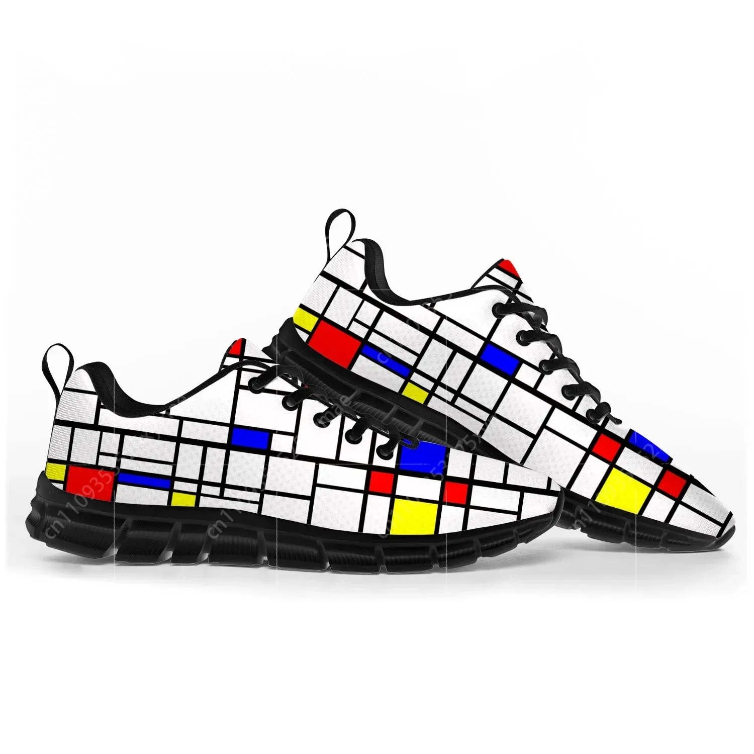 Men'S Fashion Aesthetics - Mondriaan abstracte kunst esthetische sportschoenen heren