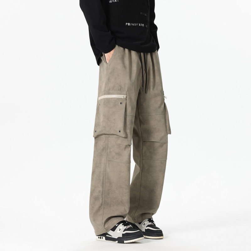 Men'S Fashion Trousers - Heren elastische zak met hoge taille