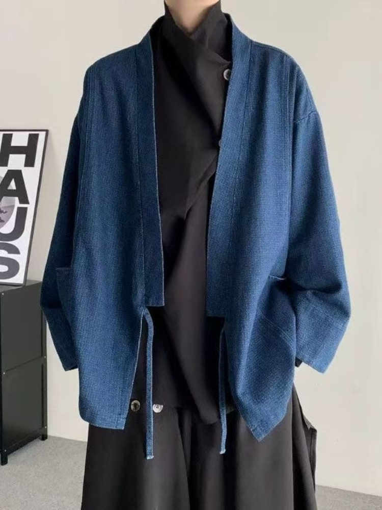 Mens Fashion Jumpers - Vintage Japanse stijl denim jas heren