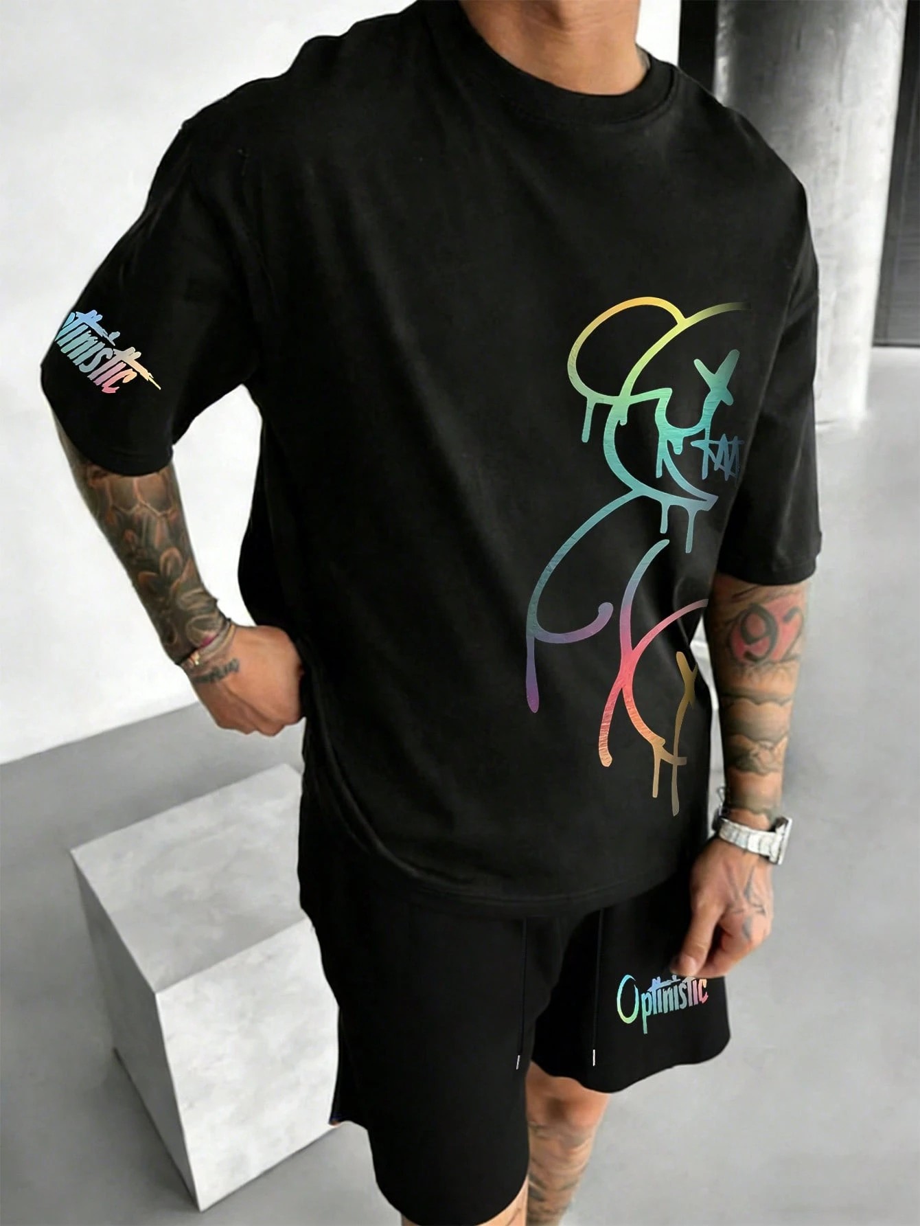 Men'S Fashion Clothing - Zomerpak voor heren 2026 met berenprint,