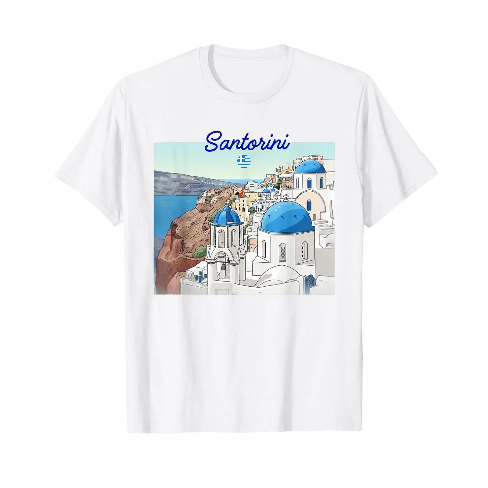 Men'S Fashion Greece - Santorini Griekenland Griekse vlag Vakantie Kunst