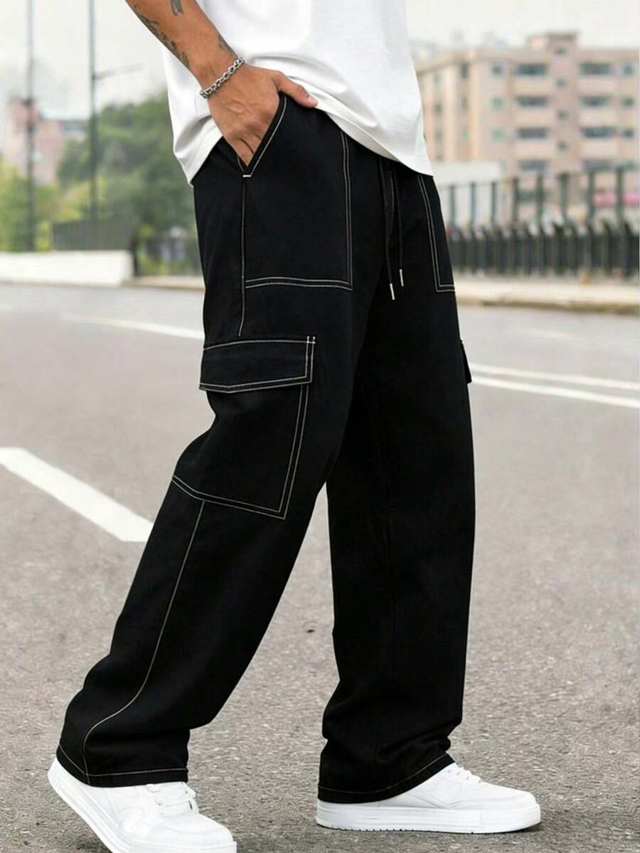 Men'S Fashion Trousers - Heren outdoor cargo-stijl casual lange broek,