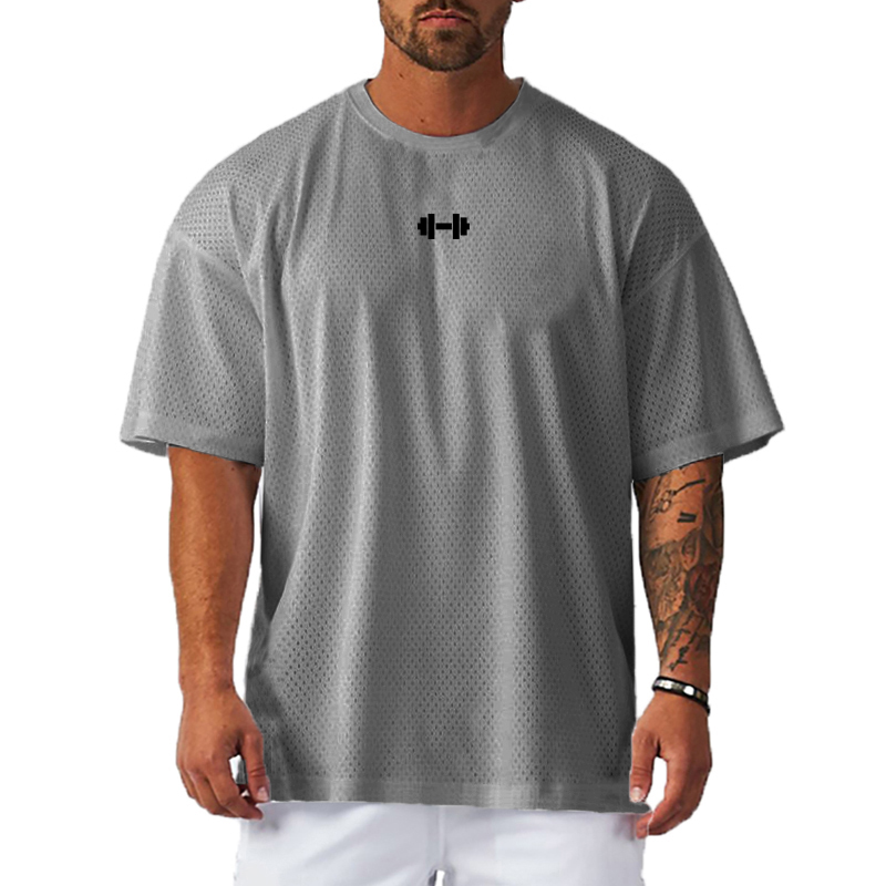 Muscle Tee Workout - Oversized Losse Korte Mouw Snel Droog