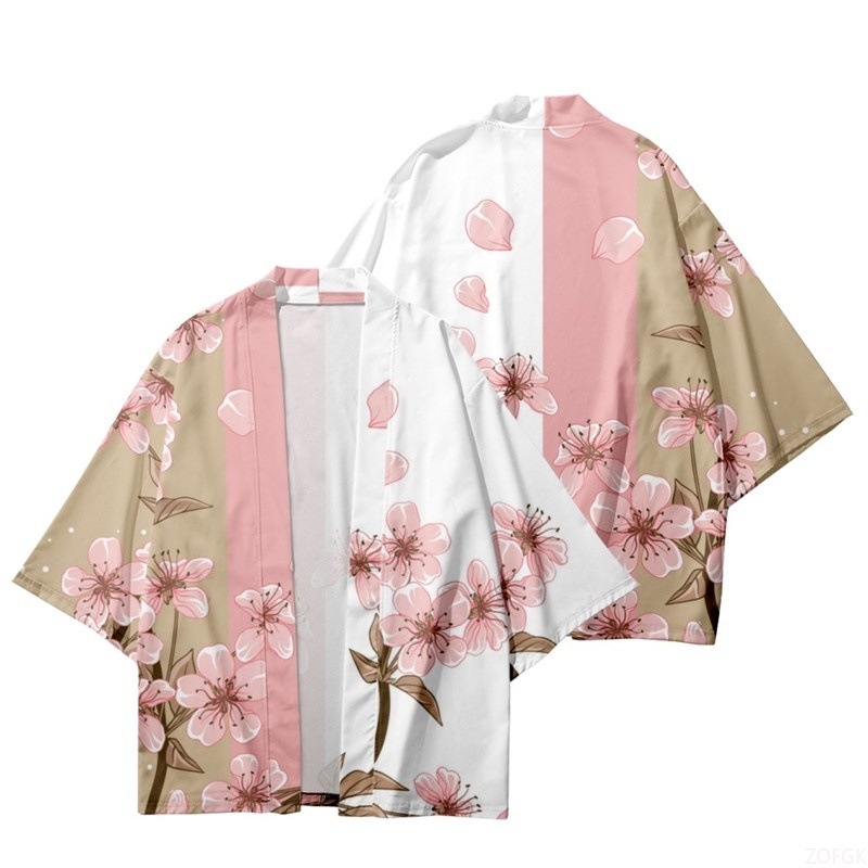 Mens Fashion Jumpers - Zomer Vrouwen Bloemenprint Kimono Mannen Mode