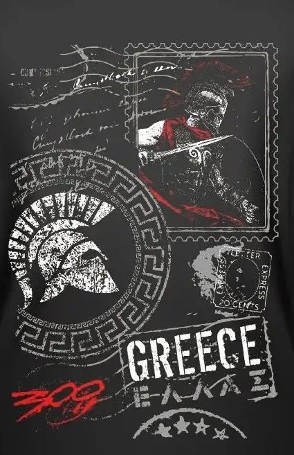 Men'S Fashion Greece - Griekenland Sparta 300 Warrior T-shirt. Fashion
