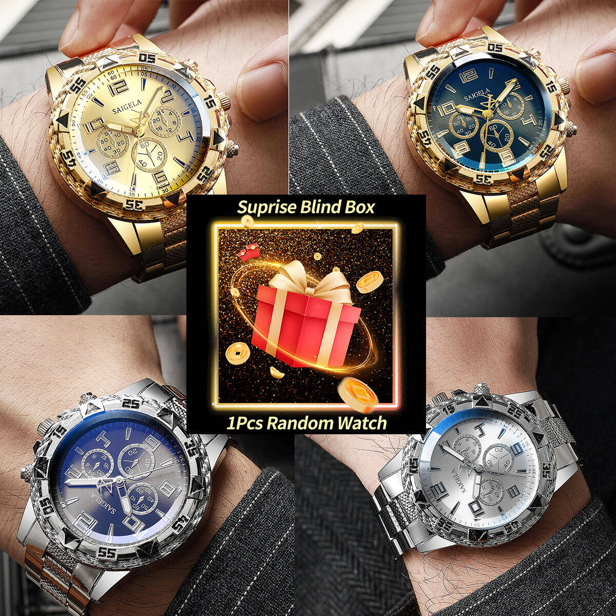 Fashion Mens Watches - 1PC Verrassing Mystery Horloge Blind Box-Mannen