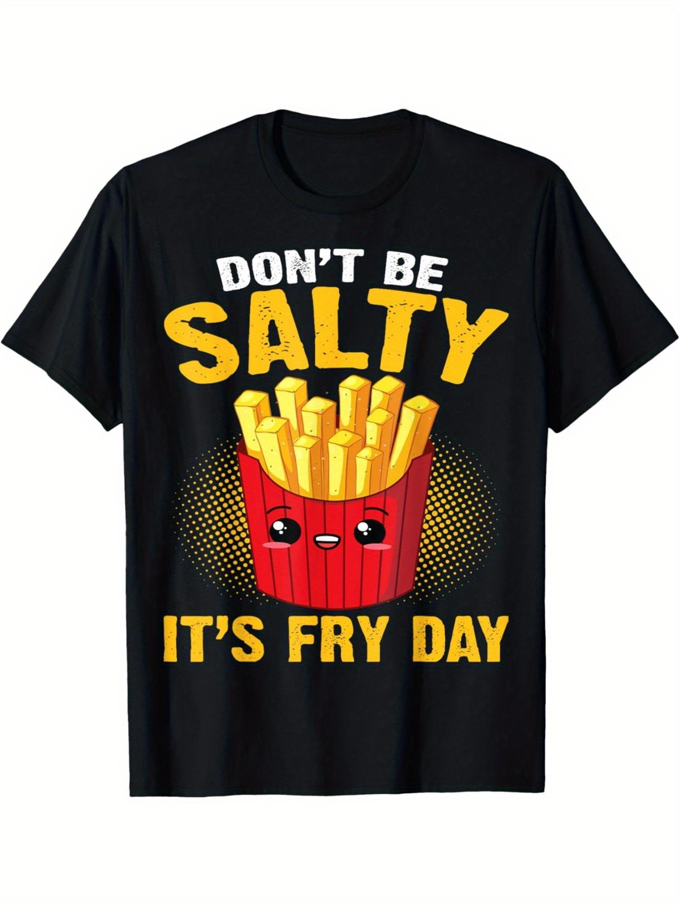 Men'S Fashion Today - Grappig T-shirt met frietjesmotief voor mannen