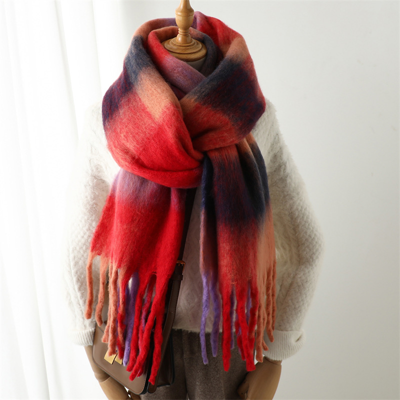 Men Scarf Wool - Nieuwe Herfst Winter Ruitpatroon Sjaal Dames