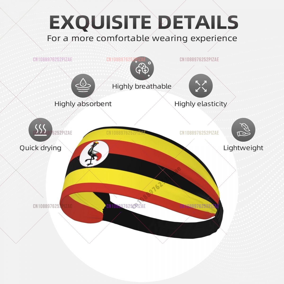 Men Fashion Uganda - Uganda Vlag Mannen Vrouwen Bands Elastische