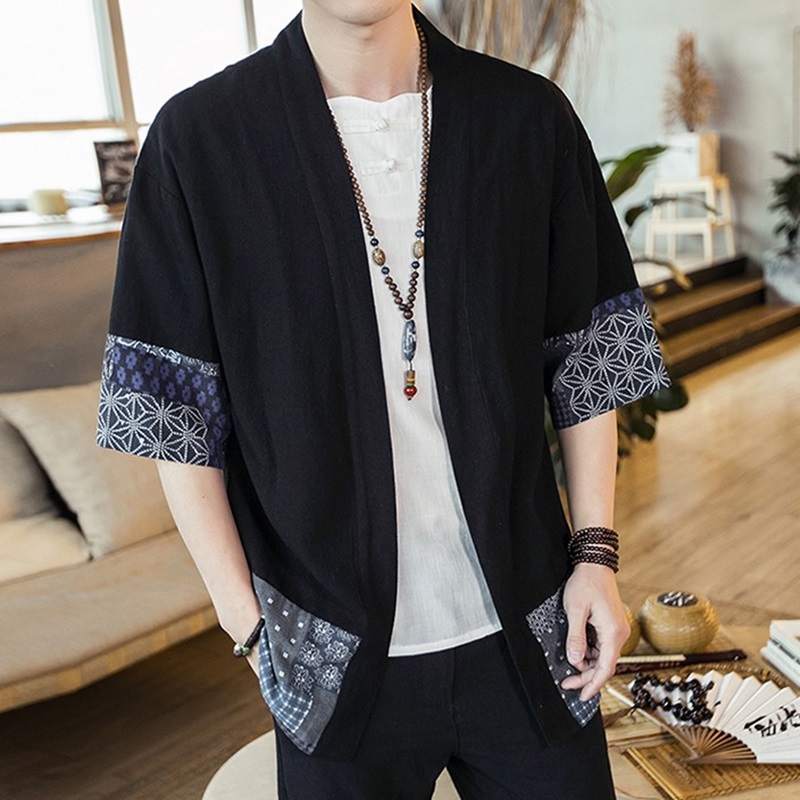 Mens Fashion Jumpers - Japanse Kimono Mannen Vest Streetwear Yukata