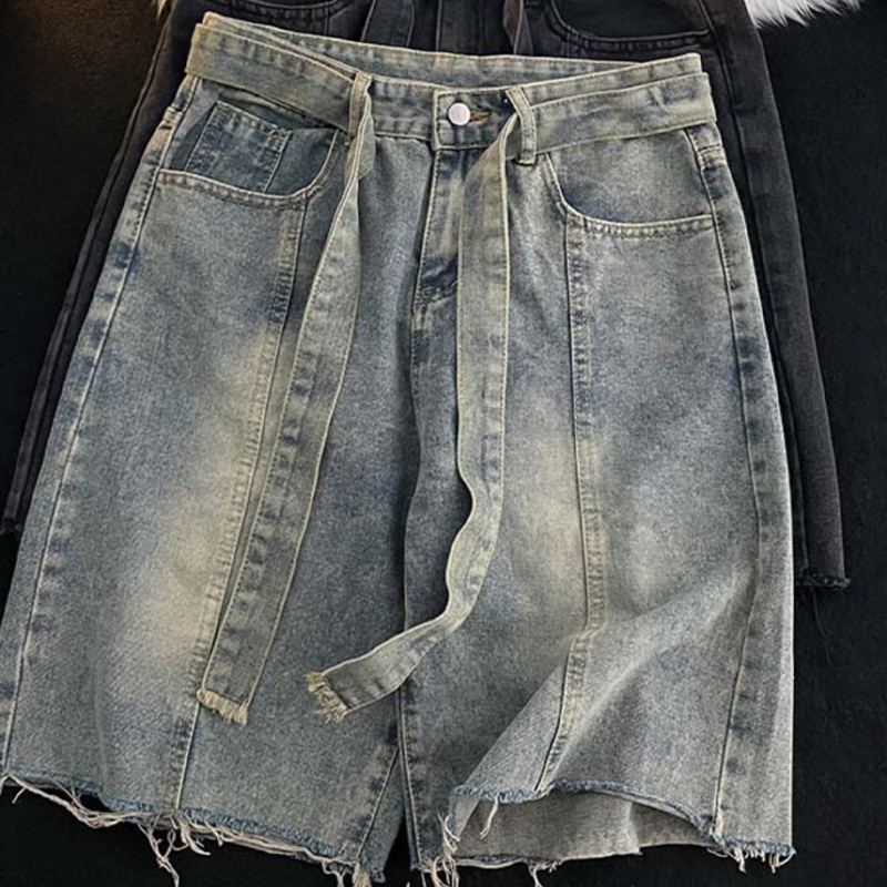 Zomer dunne denim shorts met f - Men'S Fashion Trousers recensie en prijs