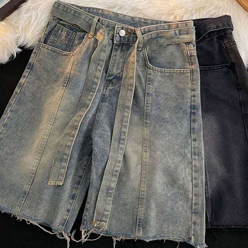 Zomer dunne denim shorts met f - Men'S Fashion Trousers recensie en prijs