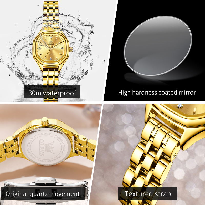 OLEVS 5888 Dameshorloges Goud  - Fashion Mens Watches recensie en prijs