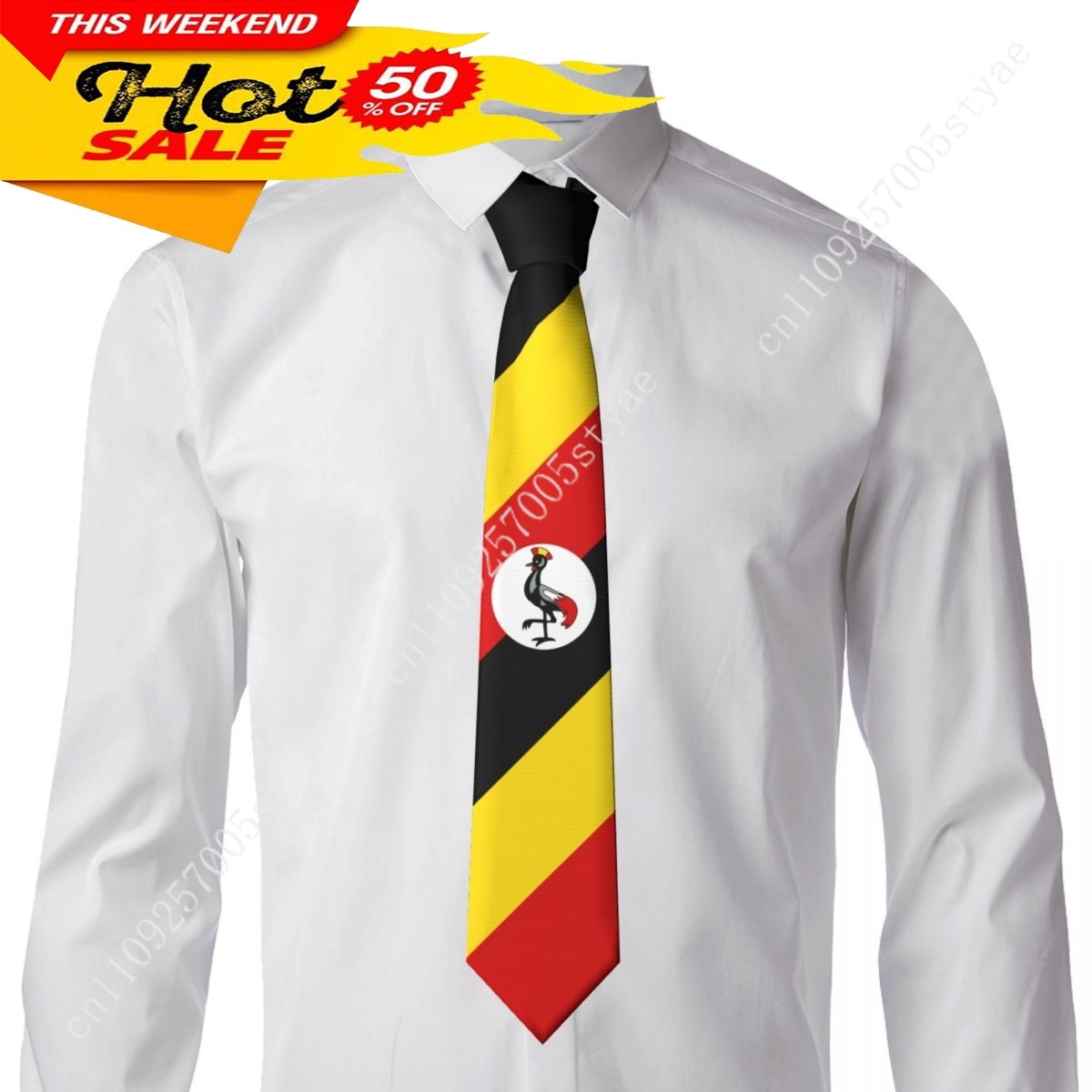 Uganda Vlag Stropdas Embleem S - Men Fashion Uganda recensie en prijs