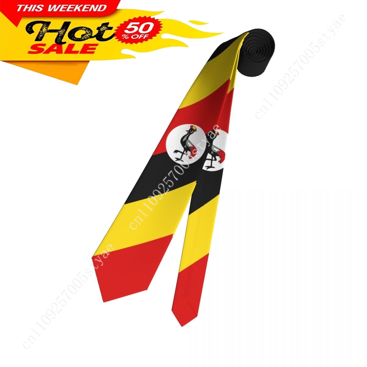 Uganda Vlag Stropdas Embleem S - Men Fashion Uganda recensie en prijs