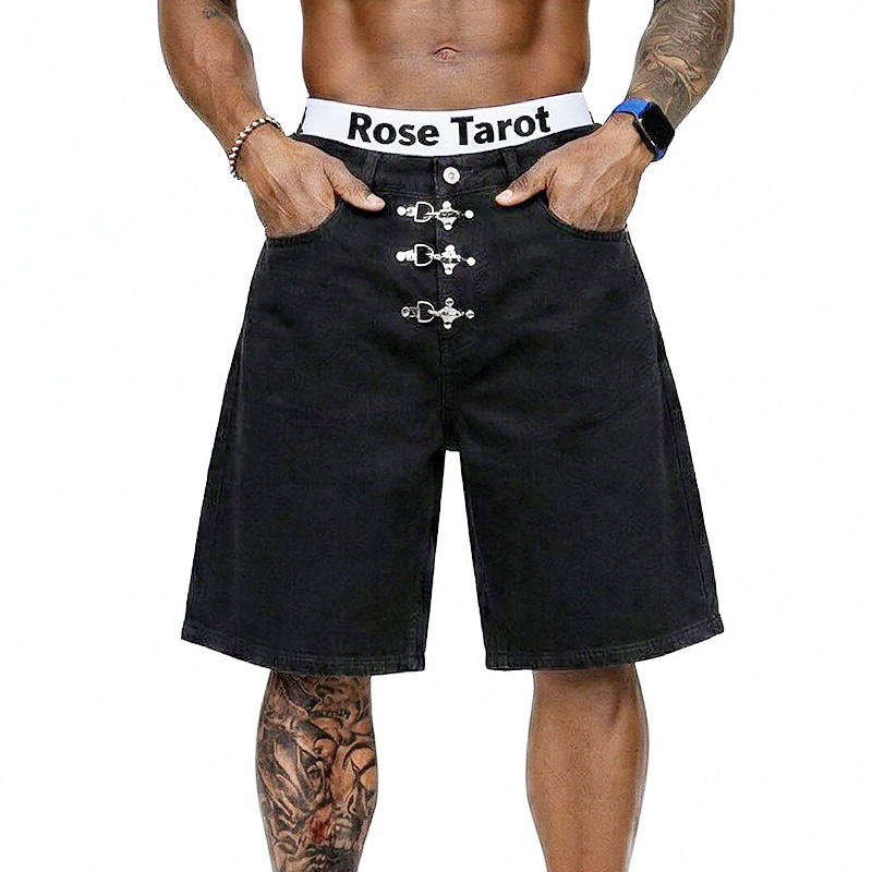Metalen gesp korte baggy jeans - Men'S Fashion With Baggy Jeans recensie en prijs