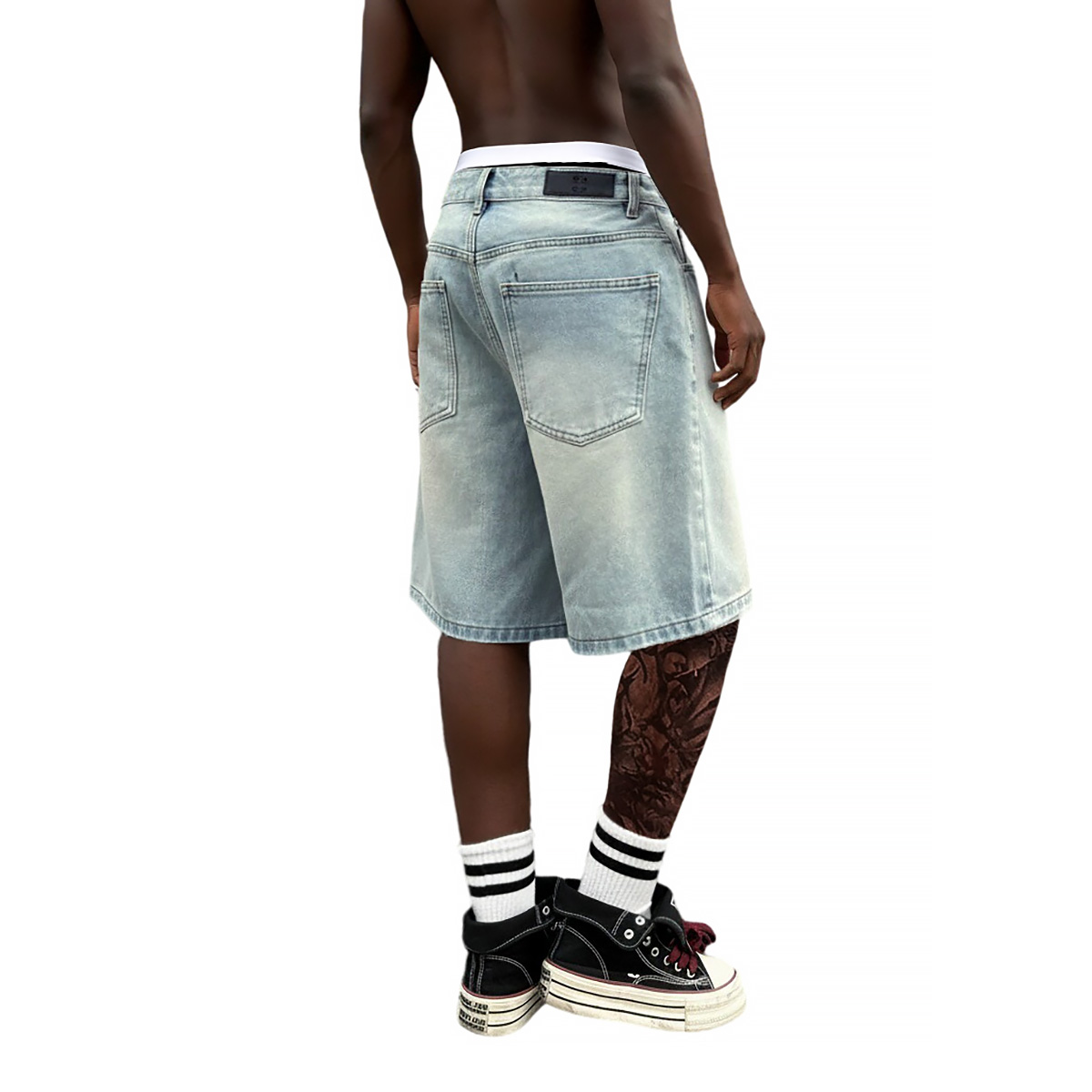 Metalen gesp korte baggy jeans - Men'S Fashion With Baggy Jeans recensie en prijs