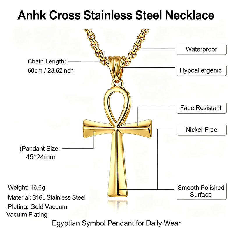 Egyptische Ankh-kruis hanger k - Men Fashion Egypt recensie en prijs