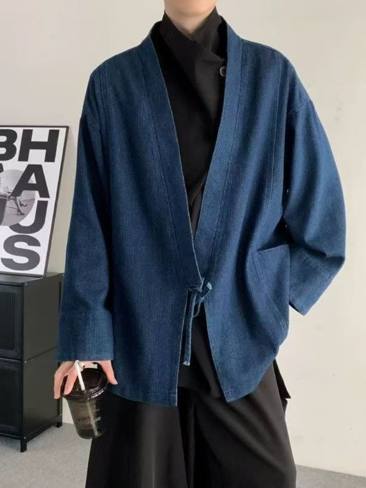 Vintage Japanse stijl denim ja - Mens Fashion Jumpers recensie en prijs
