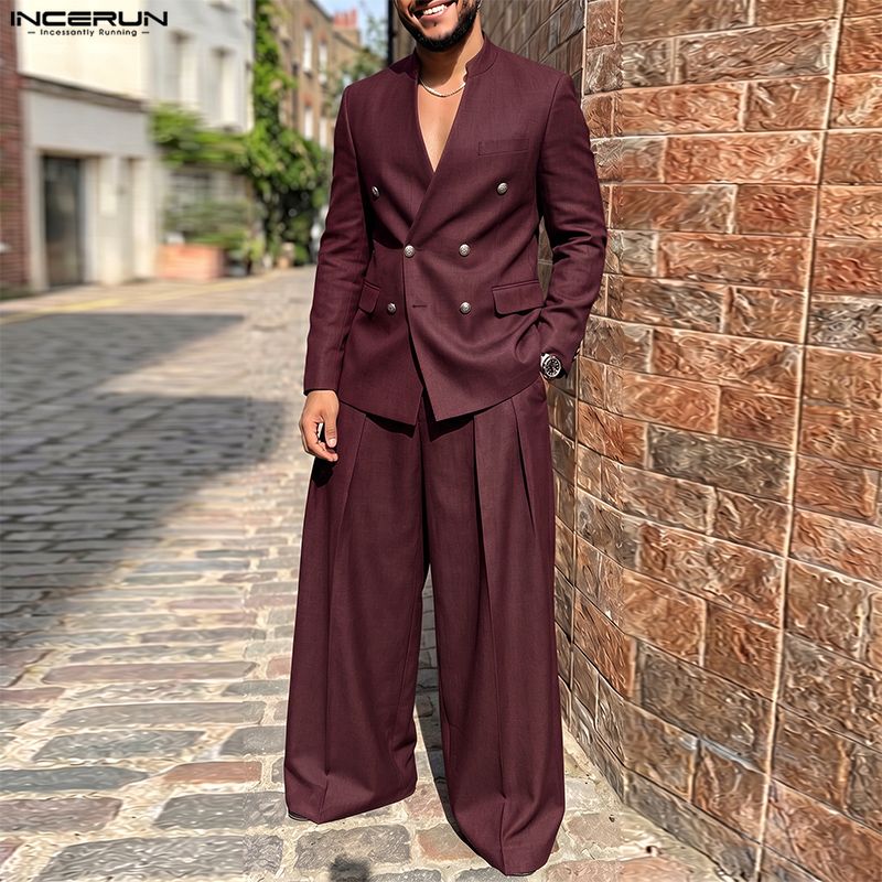 INCERUN Herensets Effen Kleur  - Mens Fashion Streetwear recensie en prijs