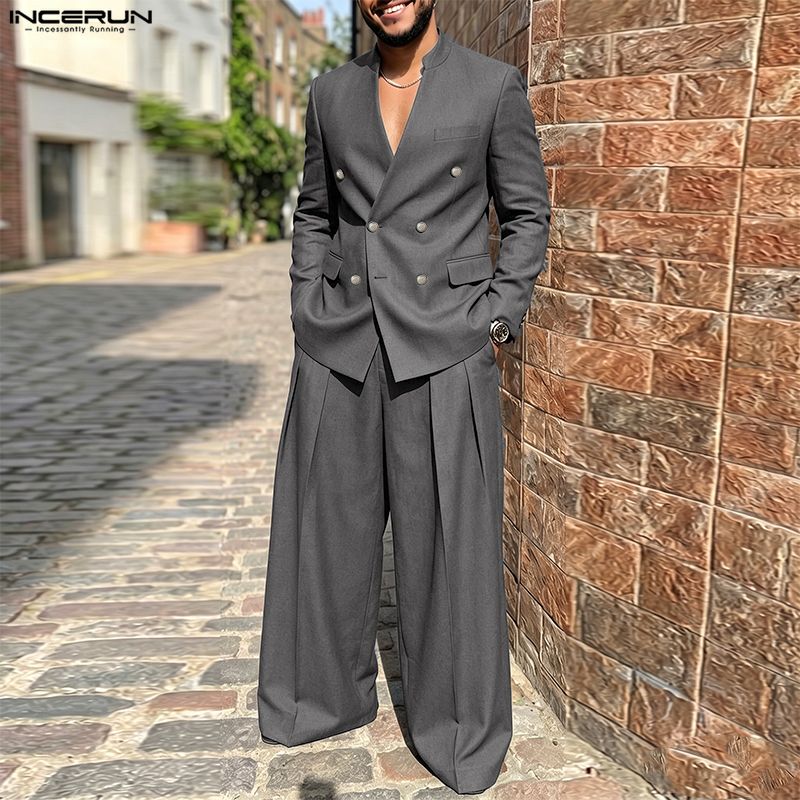 INCERUN Herensets Effen Kleur  - Mens Fashion Streetwear recensie en prijs