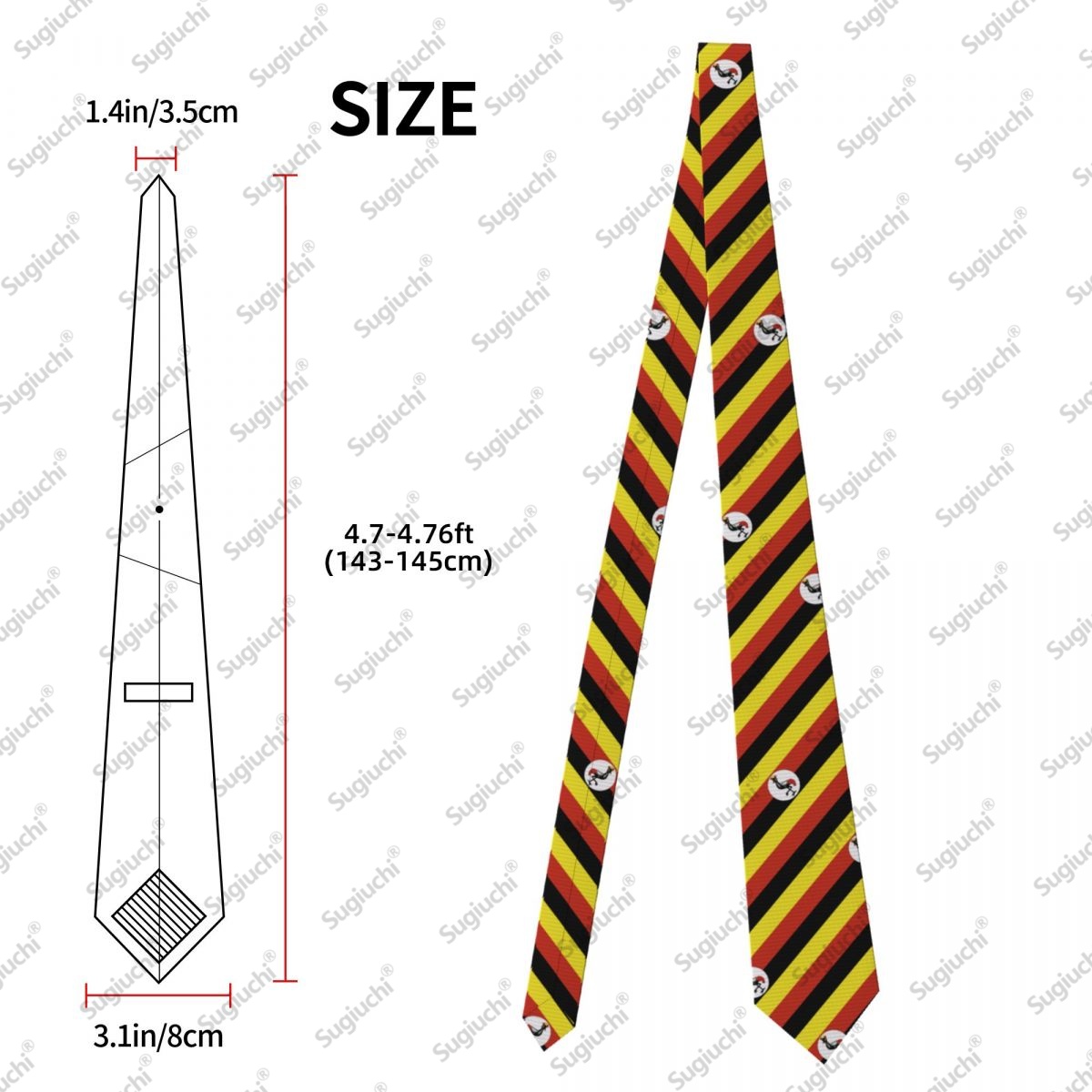 2026 Oeganda Vlag Bruiloft Das - Men Fashion Uganda recensie en prijs