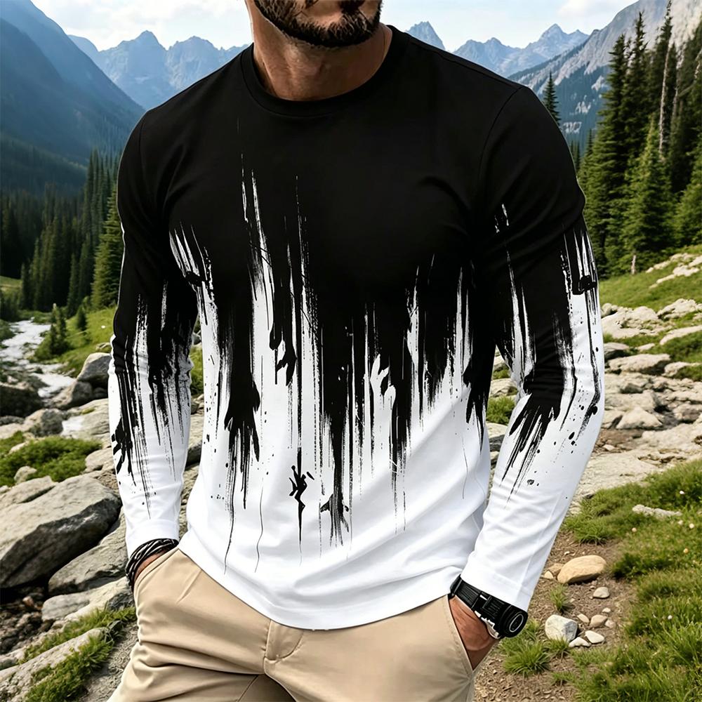 Herentrui met gradiënt inktspa - Mens Fashion Streetwear recensie en prijs