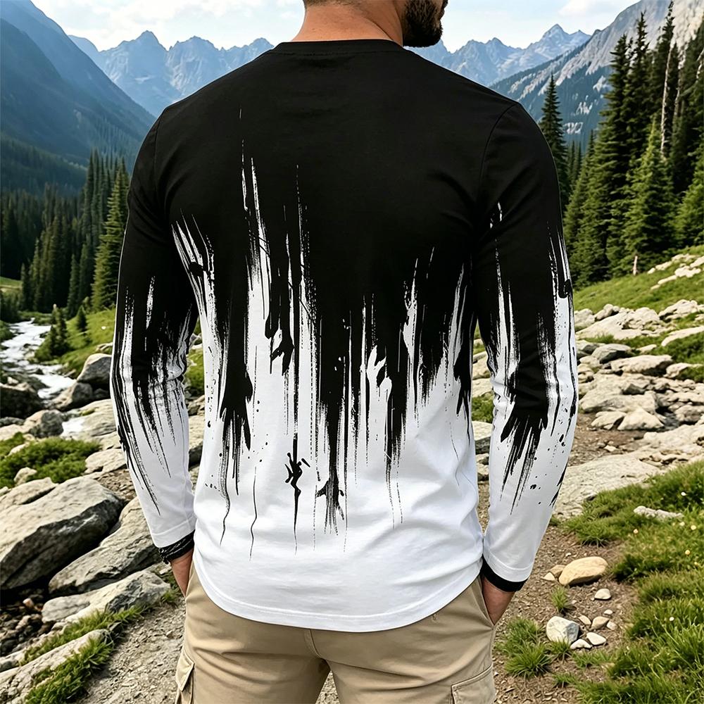 Herentrui met gradiënt inktspa - Mens Fashion Streetwear recensie en prijs