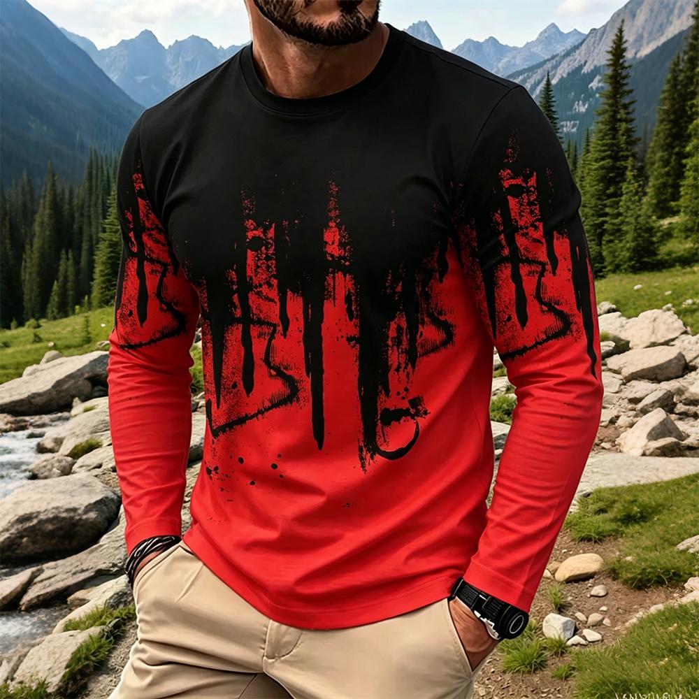 Herentrui met gradiënt inktspa - Mens Fashion Streetwear recensie en prijs